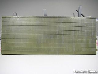 アリイ　'55トヨペット・クラウン　小京都のジオラマ製作　銅板葺き風の塗装 完了