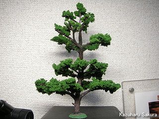 アリイ　'55トヨペット・クラウン　小京都のジオラマ製作 ミニチュア大木の完成 