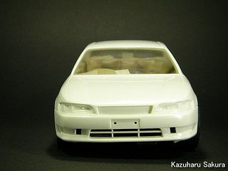 アオシマ JZX90 トヨタ・マークⅡ 2.5 グランデG（1/24） 仮組み 正面１