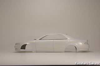 アオシマ JZX90 トヨタ・マークⅡ 2.5 グランデG（1/24）  ボディ塗装 研ぎ出し