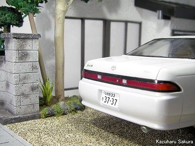 アオシマ・JZX90 トヨタ・マークⅡ　ジオラマ完成　画像８