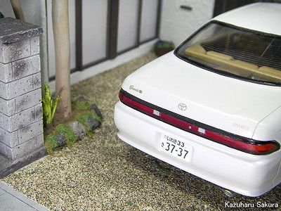 アオシマ・JZX90 トヨタ・マークⅡ　ジオラマ完成　画像１７