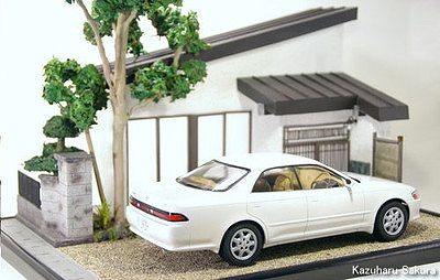 アオシマ・JZX90 トヨタ・マークⅡ　ジオラマ完成　画像２４