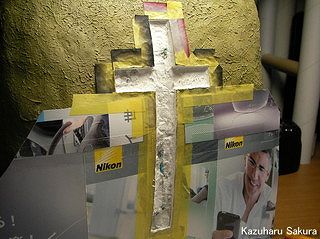 バンダイ ダース・ベイダー と ストームトルーパー (1/12) ジオラマ製作記 ～ 壁面を十字架で装飾９