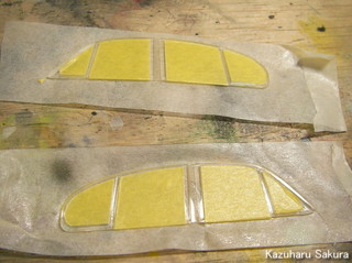 タミヤ ジャガーマーク２サルーン(1/24) 製作記 ～ 窓枠の塗装１