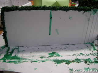 タミヤ ジャガーマーク２サルーン(1/24) ジオラマ製作記 ～ 緑の壁の製作５