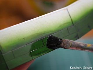 1/24 タミヤ トヨダ AA型 ジオラマ製作記 ～ 屋根の塗装 仕上げ塗装３