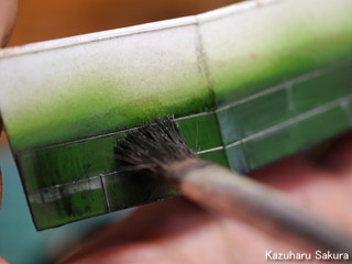 1/24 タミヤ トヨダ AA型 ジオラマ製作記 ～ 屋根の塗装 仕上げ塗装５