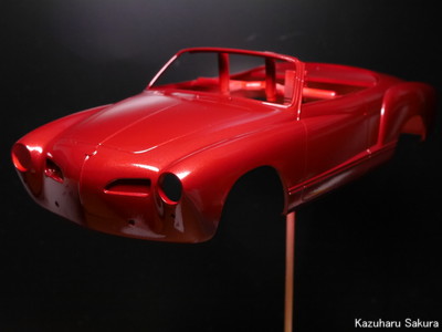 1/24 GSIクレオス カルマン・ギア 製作記 ～ 塗装 ボディの塗装