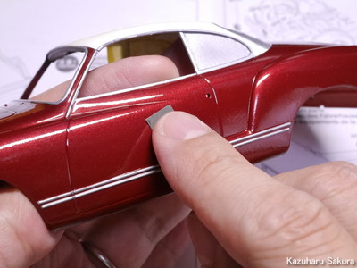 1/24 GSIクレオス カルマン・ギア 製作記 ～ 塗装 研ぎ出し１