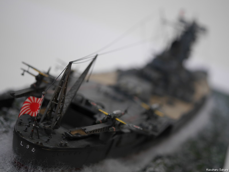 ﻿ 1/350 艦船シリーズ （タミヤ） ﻿タミヤ 1/350 武蔵 完成ジオラマ