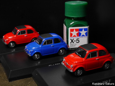 ﻿1/24 タミヤ ﻿FIAT500F 製作記 ～ 小さいFIAT500F １