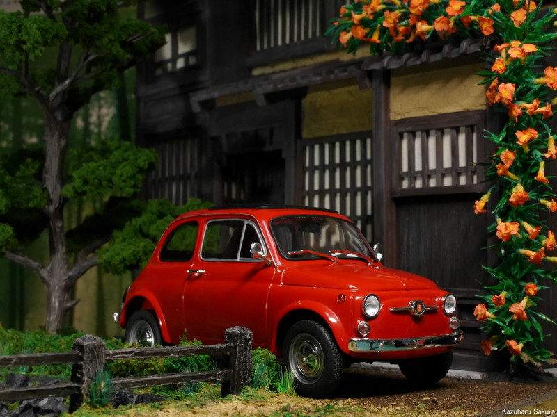 ﻿1/24 タミヤ ﻿FIAT500F プラモデル完成画像