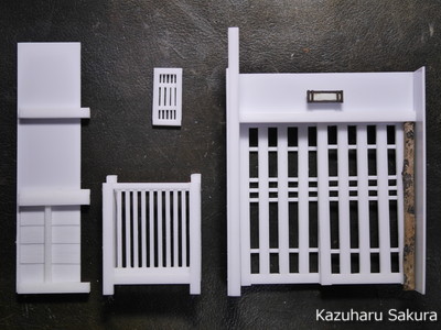 ﻿1/24 Kazuharu Sakura original ﻿櫻和春オリジナル 1/24 灯籠 ジオラマ制作記 ～ 京町家の制作２１