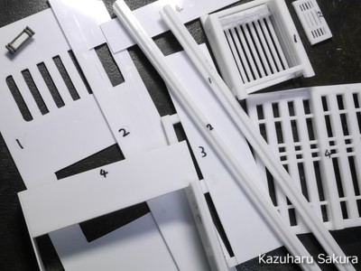 ﻿1/24 Kazuharu Sakura original ﻿櫻和春オリジナル 1/24 灯籠 ジオラマ制作記 ～ 京町家の制作２３
