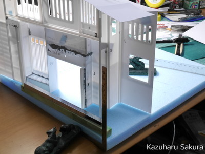﻿1/24 Kazuharu Sakura original ﻿櫻和春オリジナル 1/24 灯籠 ジオラマ制作記 ～ 京町家の制作３７