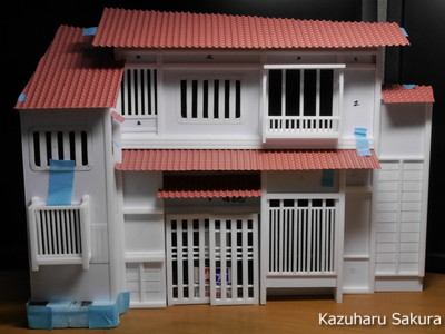﻿1/24 Kazuharu Sakura original ﻿櫻和春オリジナル 1/24 灯籠 ジオラマ制作記 ～ 京町家の制作４０
