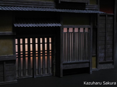 ﻿1/24 Kazuharu Sakura original ﻿櫻和春オリジナル 1/24 灯籠 ジオラマ制作記 ～ 京町家の制作１００