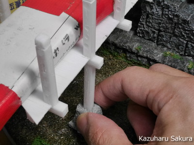 ﻿1/24 Kazuharu Sakura original ﻿櫻和春オリジナル 1/24 灯籠 ジオラマ制作記 ～ 木の橋の制作１３