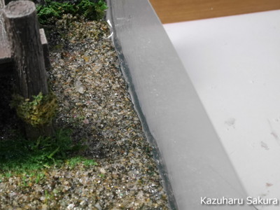 ﻿1/24 Kazuharu Sakura original ﻿櫻和春オリジナル 1/24 灯籠 ジオラマ制作記 ～ 川の水表現１０