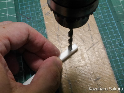 ﻿1/24 Kazuharu Sakura original ﻿櫻和春オリジナル 1/24 灯籠 ジオラマ制作記 ～ 階段の手摺りとフェンスの制作５
