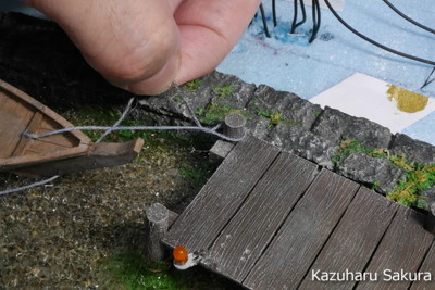 ﻿1/24 Kazuharu Sakura original ﻿櫻和春オリジナル 1/24 灯籠 ジオラマ制作記 ～ 停留ロープ１