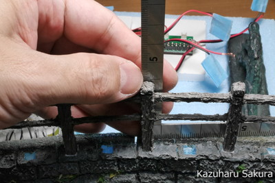 ﻿1/24 Kazuharu Sakura original ﻿櫻和春オリジナル 1/24 灯籠 ジオラマ制作記 ～ 川岸と擁壁周りの仕上げ１