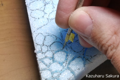 ﻿1/24 Kazuharu Sakura original ﻿櫻和春オリジナル 1/24 灯籠 ジオラマ制作記 ～ 石畳の制作５