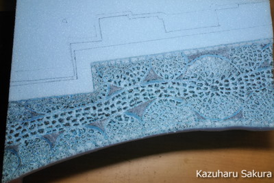 ﻿1/24 Kazuharu Sakura original ﻿櫻和春オリジナル 1/24 灯籠 ジオラマ制作記 ～ 石畳の制作１２