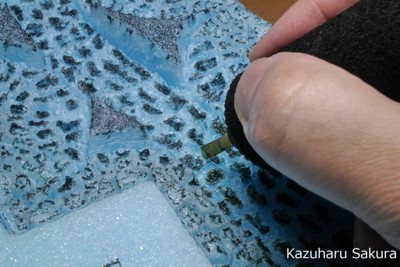 ﻿1/24 Kazuharu Sakura original ﻿櫻和春オリジナル 1/24 灯籠 ジオラマ制作記 ～ 石畳の制作１５