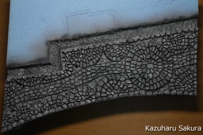 ﻿1/24 Kazuharu Sakura original ﻿櫻和春オリジナル 1/24 灯籠 ジオラマ制作記 ～ 石畳の塗装１２