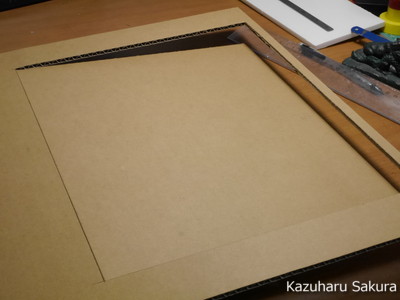 ﻿1/24 Kazuharu Sakura original ﻿櫻和春オリジナル 1/24 灯籠 ジオラマ制作記 ～ ジオラマベースの底面の仕上げ１