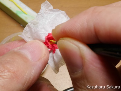 ﻿1/24 Kazuharu Sakura original ﻿櫻和春オリジナル 1/24 灯籠 ジオラマ制作記 ～ 立葵（タチアオイ）の制作１１