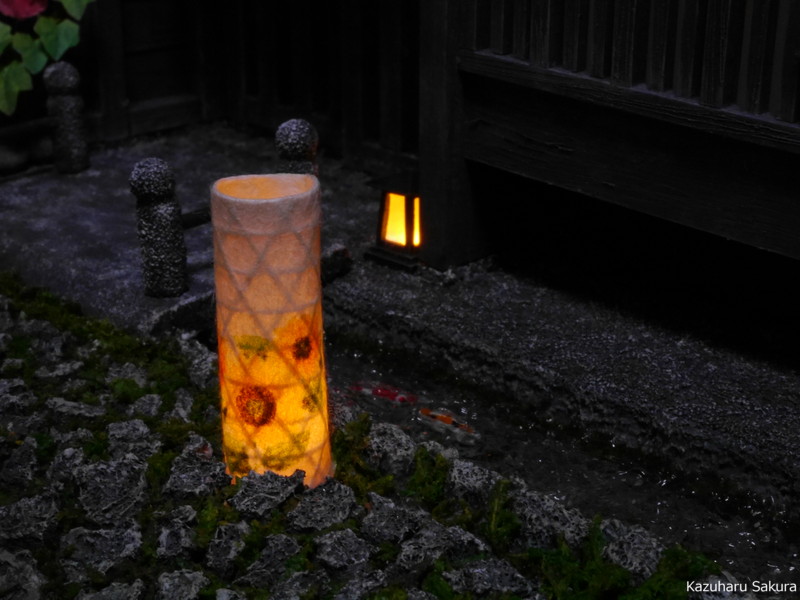 ﻿櫻和春オリジナル 1/24 灯籠 ジオラマ制作記 ～ ジオラマ完成画像