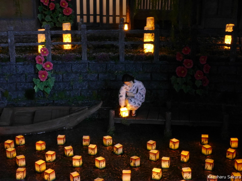 ﻿櫻和春オリジナル 1/24 灯籠 ジオラマ制作記 ～ ジオラマ完成画像