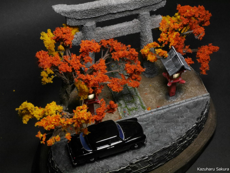 ﻿TOMYTEC 1/64 トミカ リミテッド クラウン ジオラマ制作記 ～ ジオラマ完成画像
