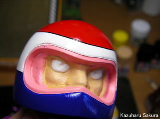 ワイルドウイリー２ を ワイルドウイリス のテイストで作る ～ WR-02 ドライバーフィギュアの顔の塗装４