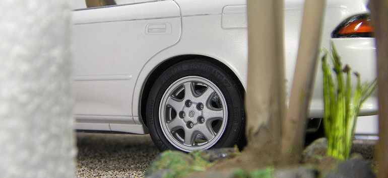 JZX90 トヨタ・マークⅡ 2.5 グランデG 実家のジオラマ完成画像